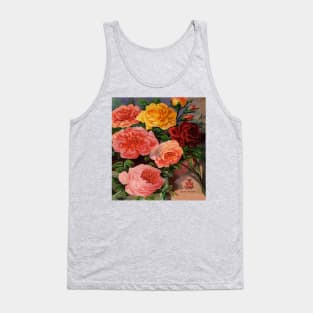 New Rose Vintage Floral Wall Art Tank Top